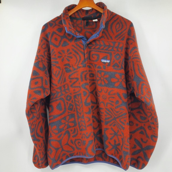 Patagonia Other - Vintage 1995 Patagonia Island Block Copper Synchilla Snap-T Fleece XL Canada 90s